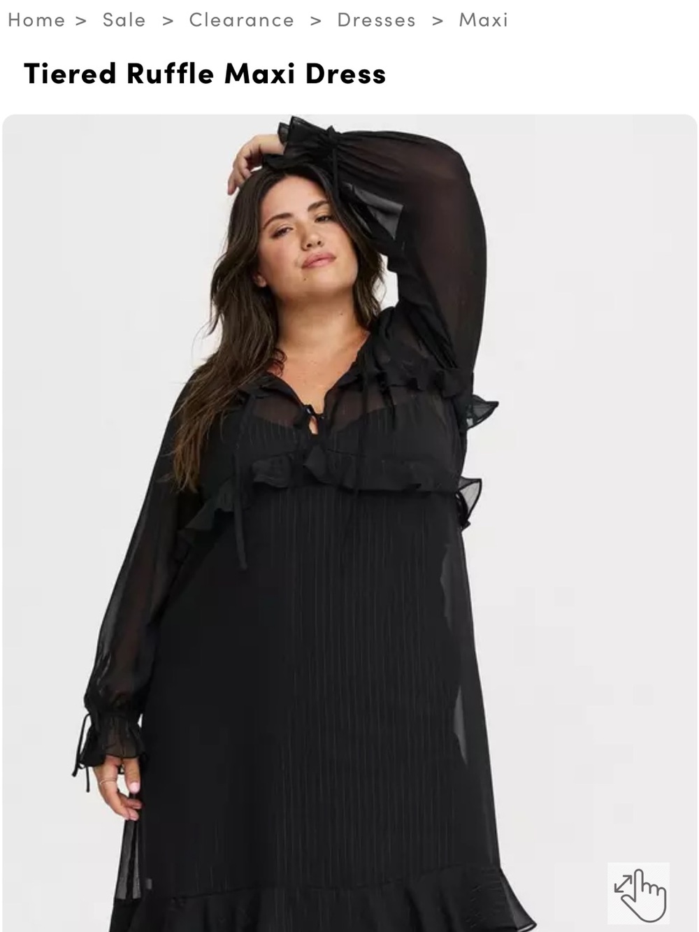 torrid Black Tiered Ruffle Maxi Dress - Picture 2 of 4